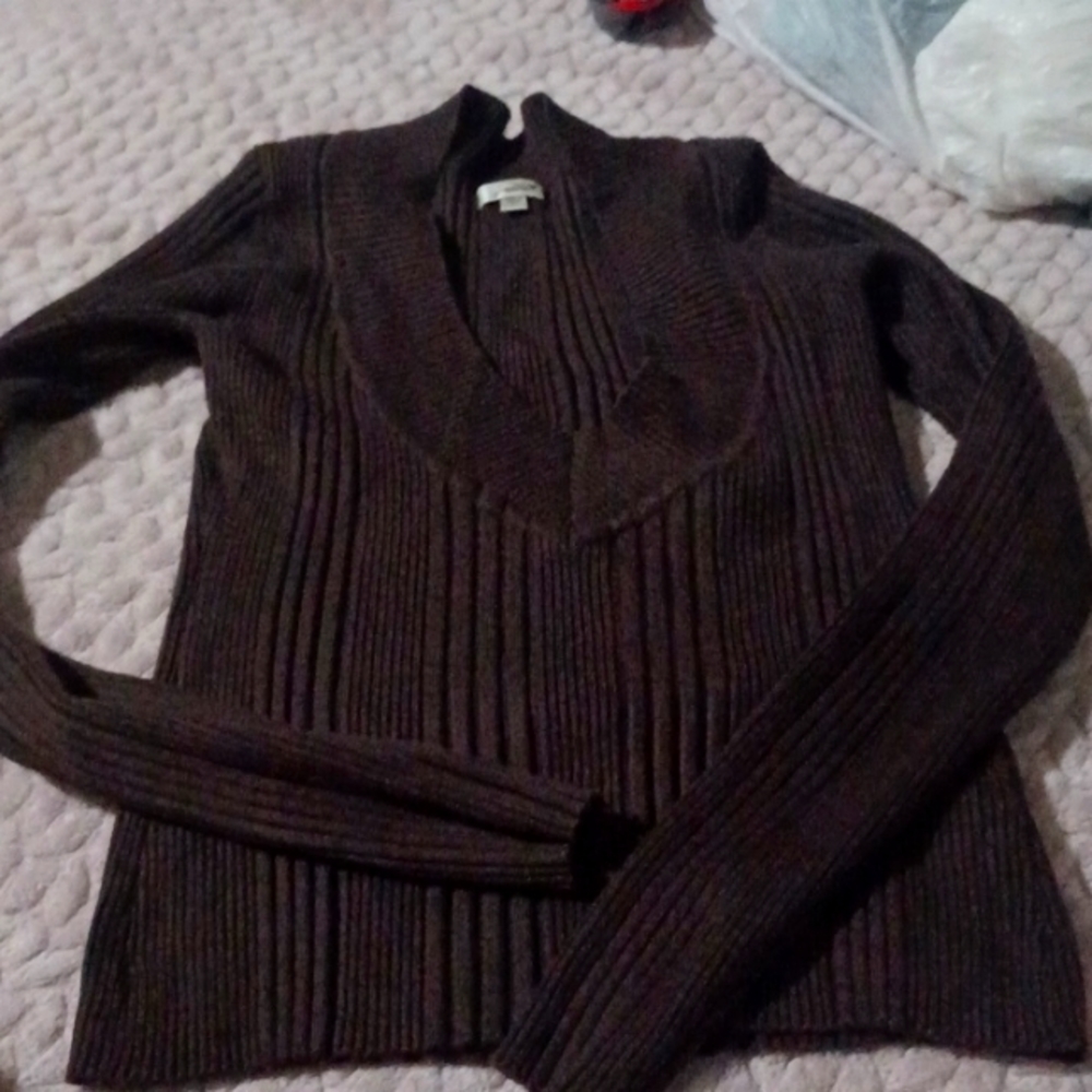 Brown long sleeve shirt for women